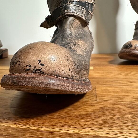 BedStu Biltmore Black Lux Riding Boots Women's 9.5 Distressed Brown Perforated - Picture 12 of 16